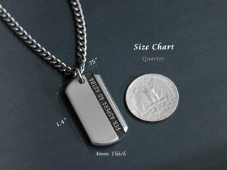 TITANIUM Mini Tag Custom Necklace