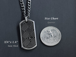 TITANIUM Custom Artwork Mini Tag Necklace