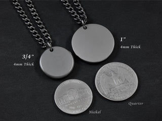 TITANIUM Custom Initial - Deep Engraved Necklace