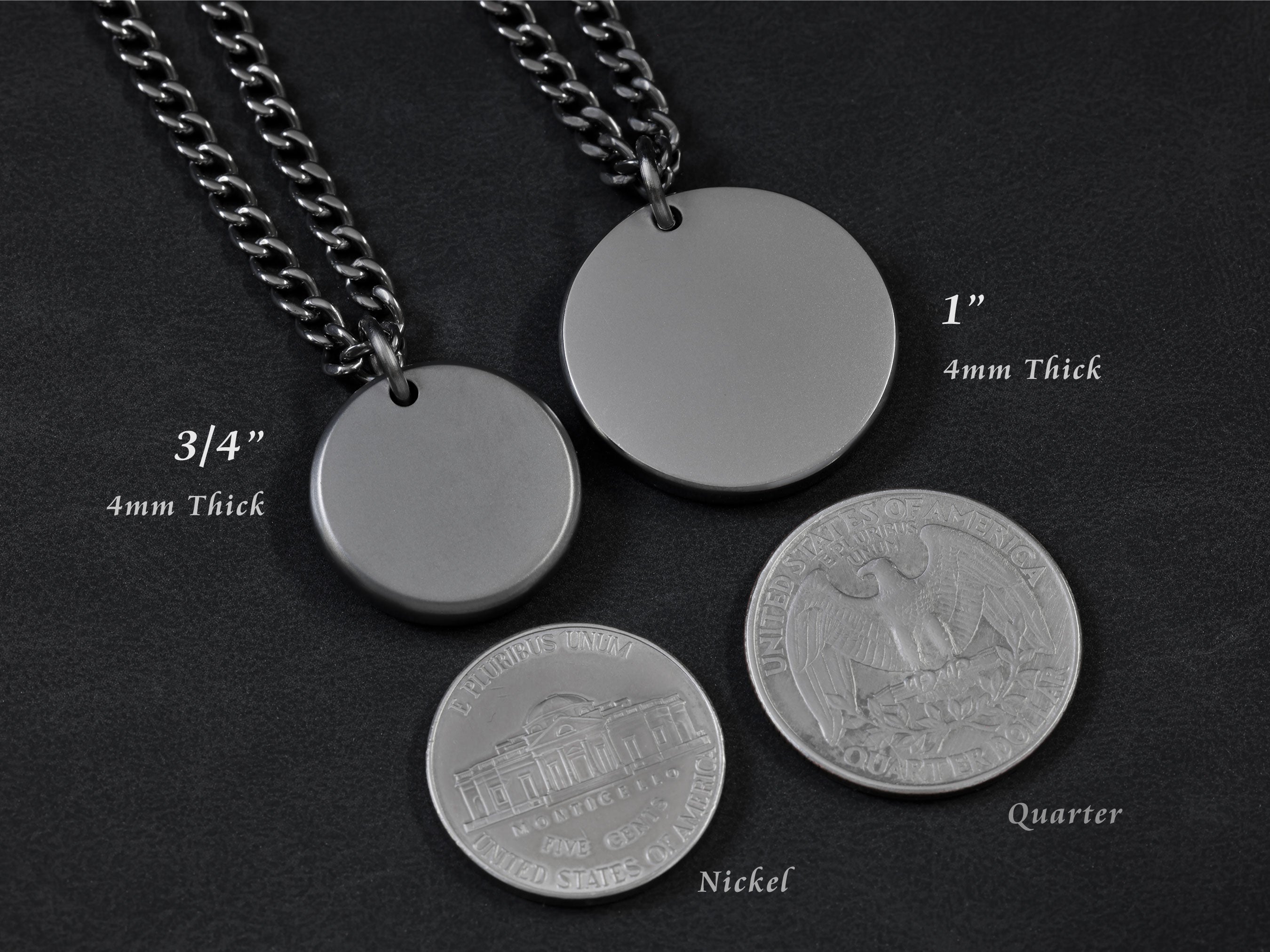 Engraved Dog Tag Necklace Custom Necklace for Men 1st Anniversary