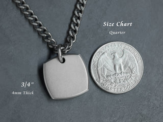 Titanium Five Fold Cross Square Necklace