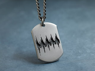 Titanium Real Baby Heartbeat Necklace for New Dad