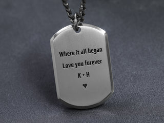 Titanium Real Baby Heartbeat Necklace for New Dad