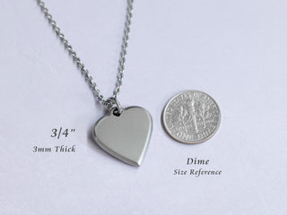 Titanium Medical Alert Heart Necklace