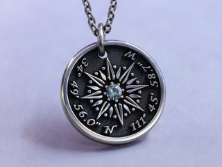 TITANIUM True North Sapphire Necklace