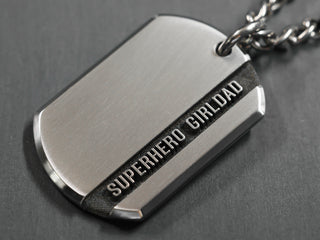 TITANIUM Custom Dog Tag Necklace - Small