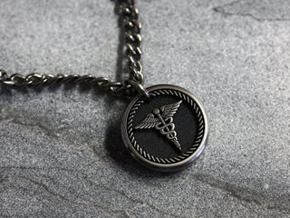 TITANIUM Custom Caduceus Necklace