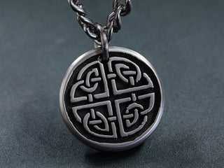 Dara Celtic Knot Pendant Titanium Celtic Strength Knot Custom