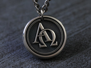 TITANIUM Custom Alpha Omega Necklace