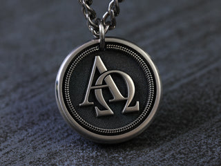 TITANIUM Custom Alpha Omega Necklace