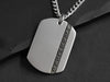 STAINLESS STEEL Custom Raised Engraved Dog Tag Necklace