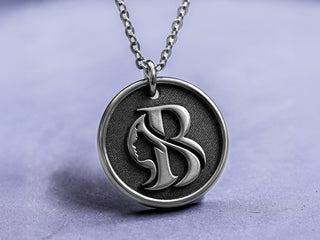 TITANIUM Your Artwork - Womens 3D Custom Art Necklace