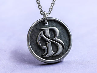 TITANIUM Your Artwork - Womens 3D Custom Art Necklace