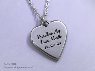 Womens Sun Moon and Stars Titanium Heart