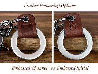 Client Employee Appreciation Leather Keychain - Ring