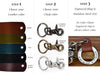 Custom Morse Code Leather Keychain Ring