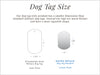 TITANIUM Custom USA Flag Dog Tag Necklace - Small