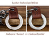 Custom Confirmation Leather Keychain Ring