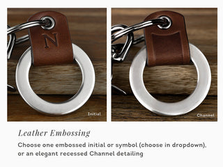 Memorial Loss Leather Keychain Ring