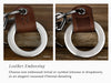 Custom Coordinates Leather Key Chain Ring