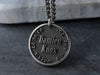 Unique Fathers Day necklace for Dad, custom 3D engraved with child's name and birthdate