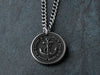 Mens waterproof pure Titanium necklace personalized with your own saying
