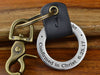 Religious Leather Keychain Gift with Custom Engraved Message