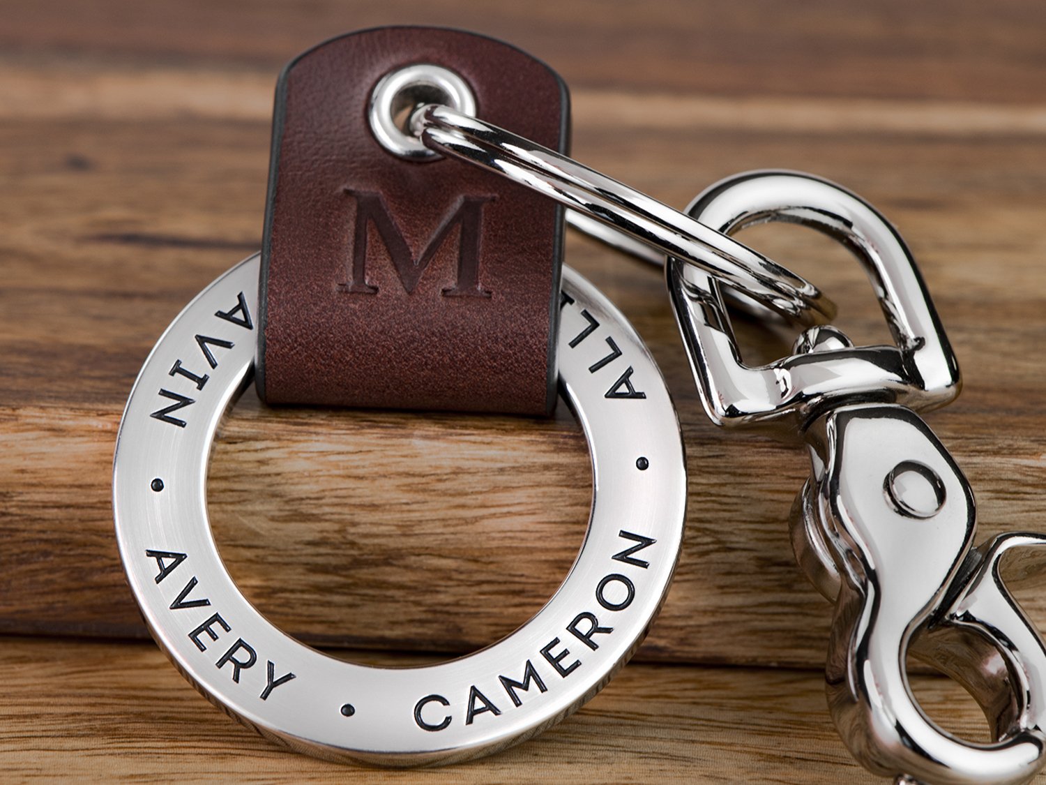 Personalized Fine Leather Keychain