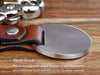 Mens Mountain Folded Leather Keychain