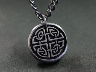 TITANIUM Custom Celtic Strength Knot Necklace