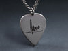 Real Handwriting Engraved into Titanium Necklace Jewelry