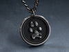Mens Titanium Real Pawprint necklace 3D pawprint 