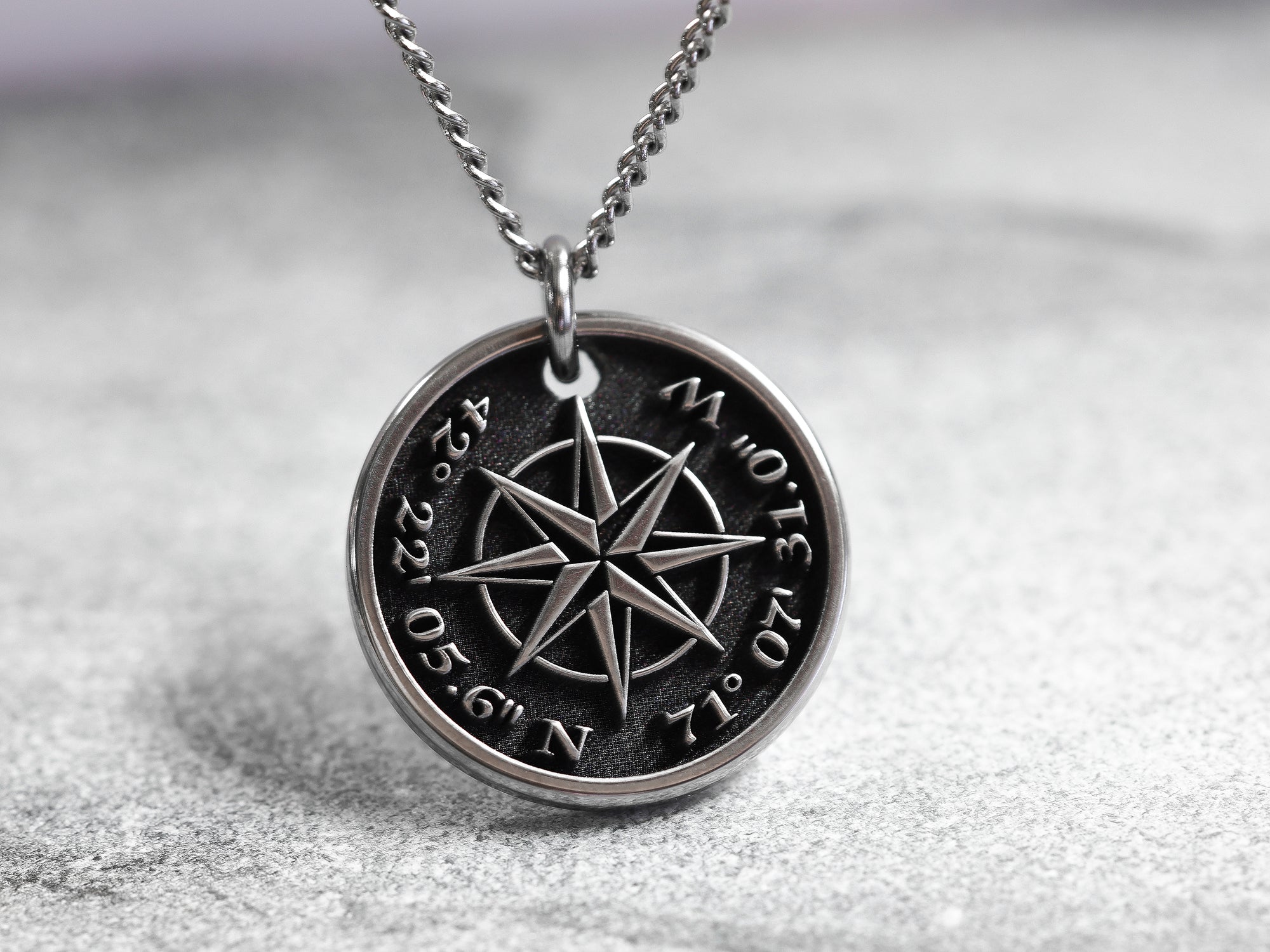 TITANIUM Women's Compass Necklace Maven Metals
