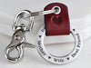 Womens Custom Leather Keychain Ring